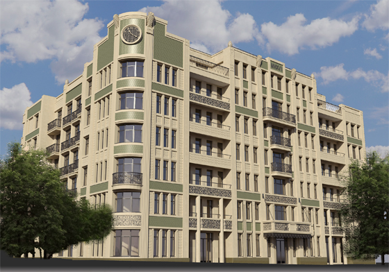Проект апарт-отеля «Резиденция на Покровском бульваре» на месте здания Таганской АТС, арх. «Мезонпроект»