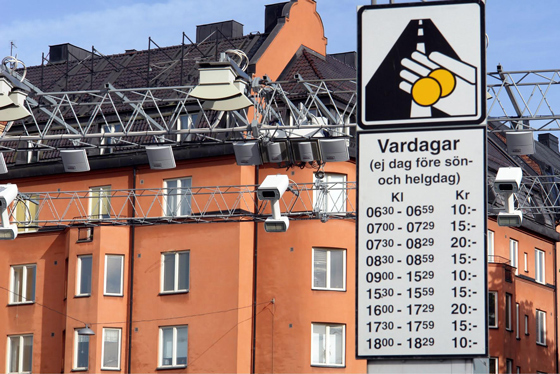 Камеры на въезде в центр Стокгольма, 2012