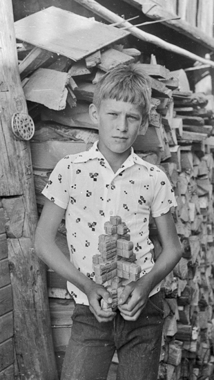 Сергей Шеметов (1969 г.р.). Село Конёво, Плесецкий район, 1980 г.