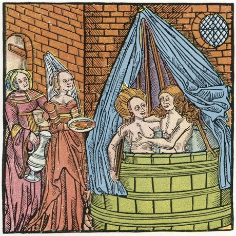 Сцена купания, средние века / Illustrierte Sittengeschichte vom Mittelalter bis zur Gegenwart by Eduard Fuchs, 1909