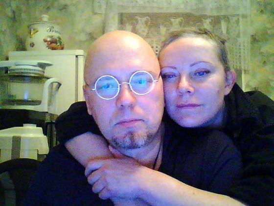 Коля со второй женой Евгенией Стрижовой, 2015 год