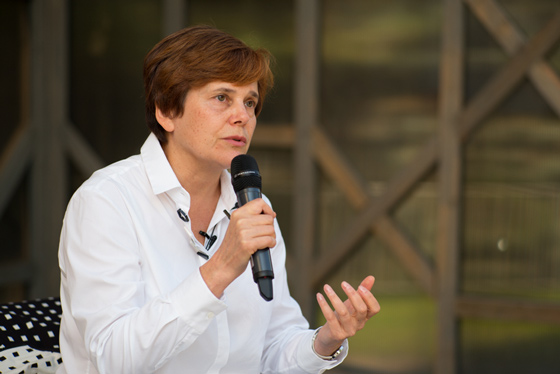 Ирина Прохорова на «Острове-90» в 2015 г.