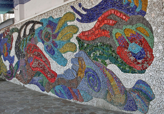 «Ветер», мозаичное панно в ресторане «Витряк», Киев. Авторы: Алла Горская, Виктор Зарецкий, Борис Плаксий 
