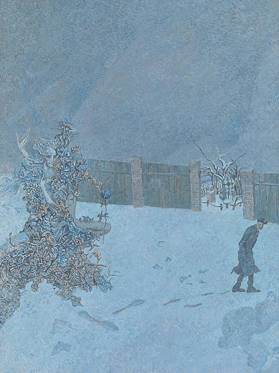 Борис Свешников. Цветник на снегу. 1973