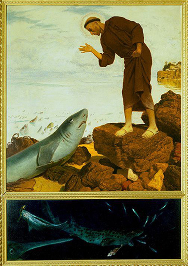 Арнольд Бёклин. Святой Антоний проповедует рыбам