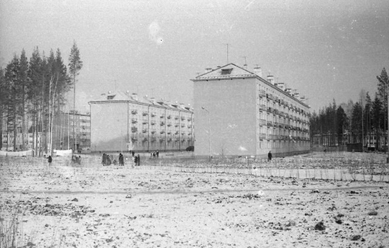Первые пятиэтажки на ул. Гагарина в Москве. 1967