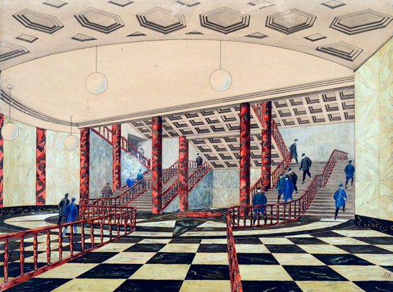И.А. Фомин. Проект станции метро «Красные ворота», 1934
