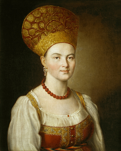 Иван Аргунов. Портрет неизвестной в русском костюме. 1784