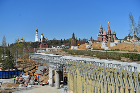 Строительство парка в Зарядье