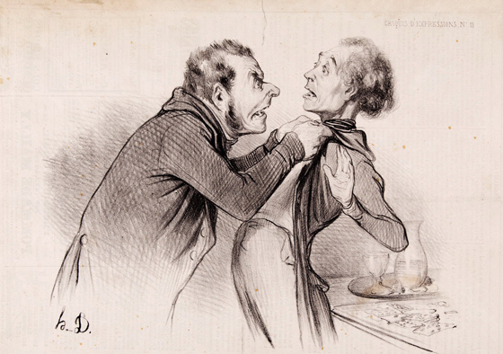 Оноре Домье. Из серии «Эскизы мимики». 1838