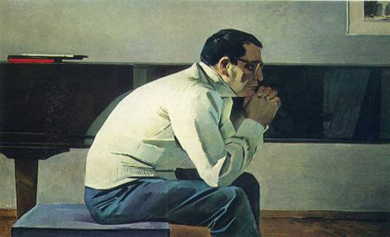 Таир Салахов. Портрет композитора Кара Караева. 1960