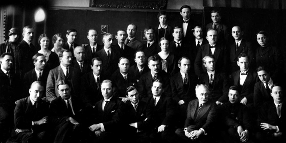 Сотрудники издательства Academia. 1 января 1927 г. Фото М.С. Наппельбаума