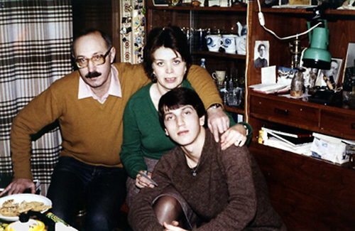 Давид Шраер-Петров, Эмилия Шраер, Максим Шраер. Москва, зима 1985 года