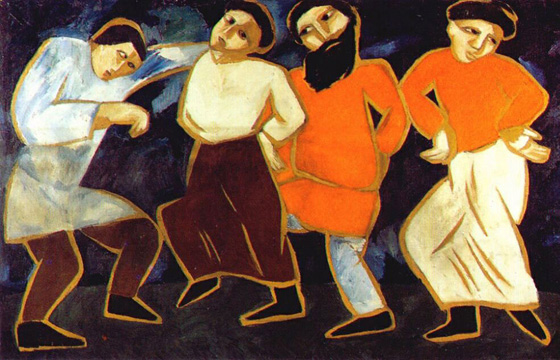 Наталия Гончарова, «Танцующие крестьяне», 1911