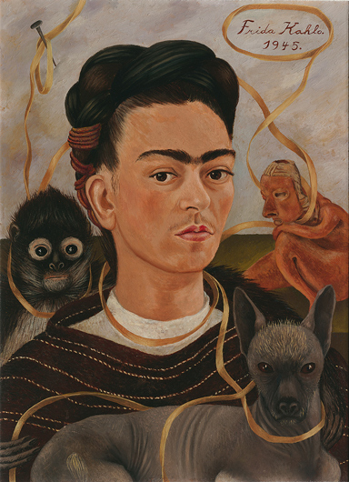 Фрида Кало. Автопортрет с обезьянкой. 1945. Холст, масло