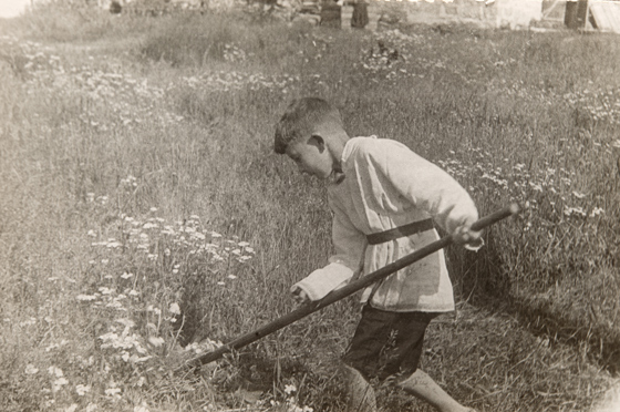 Федор Поленов на покосе, 1937 год
