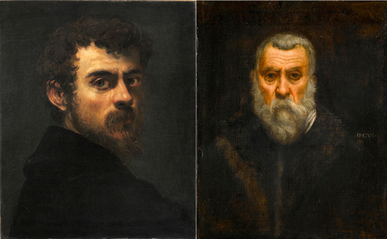 Слева: Якопо Тинторетто. Автопортрет. 1548. Холст, масло © Художественный музей Филадельфии, Филадельфия / Справа: Якопо Тинторетто. Автопортрет. 1588. Холст, масло © Лувр, Париж