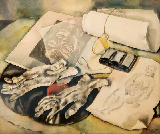 Лидия Мей (1896–1965). Натюрморт с перчатками. 1931
