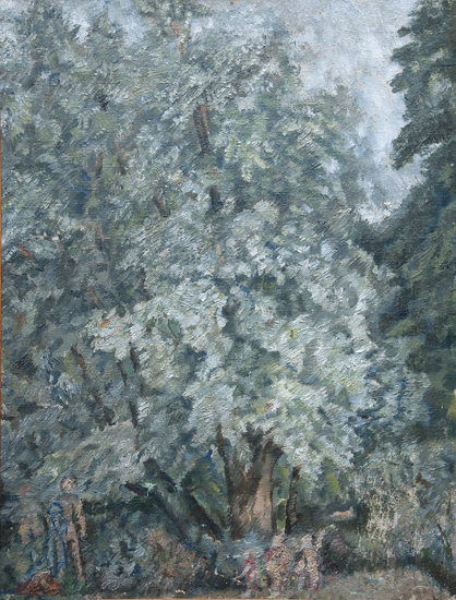 Д.Е. Загоскин (1900–1942). Пейзаж с деревом. 1930-е. Собрание С.Б. Ласкина