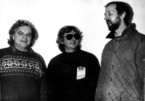 Писатель Александр Житинский, Майк, Владимир Рекшан. Санкт-Петербург, 1990 г.