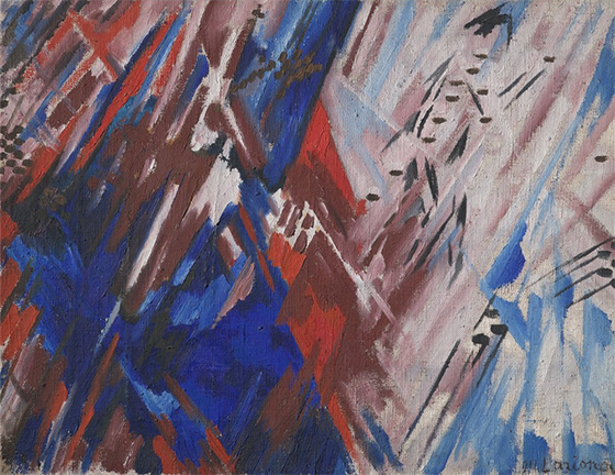 Михаил Ларионов. Красно-синий лучизм (пляж). 1913