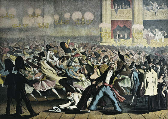 Оноре Домье (1808–1879). Финальный галоп в Опере. 1840