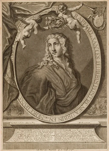 М. Поол по оригиналу Рафаэля (?). Автопортрет Рафаэля. 1733. Бумага; гравюра резцом