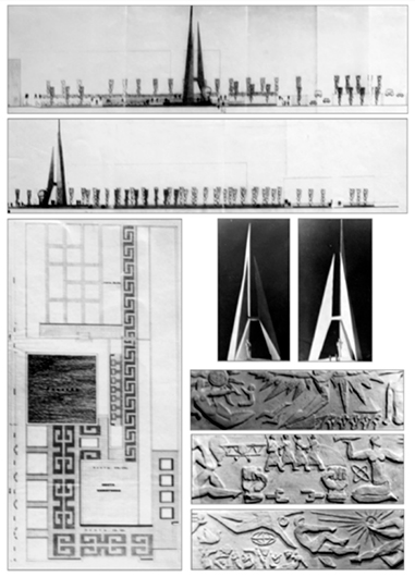 С.И. Белов. Проект площади Королева и аллеи космонавтов в Ленинске. 1965–1969