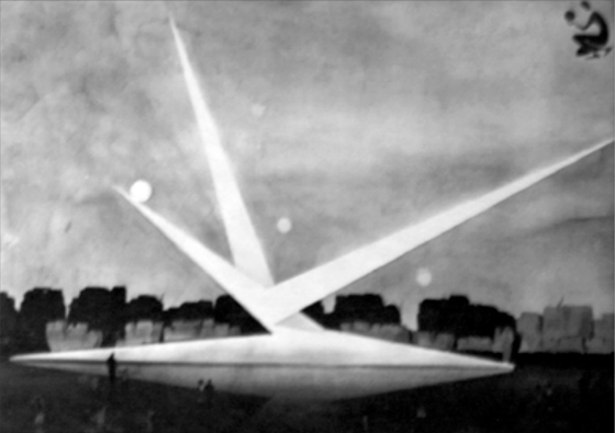 С.И. Белов. Проект памятника первому спутнику. 1957