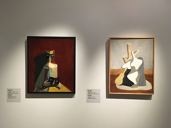 Слева: Вера Пагава. Женщина с маской. Ок. 1937<br>Справа: Вера Пагава. Композиция. Ок. 1937