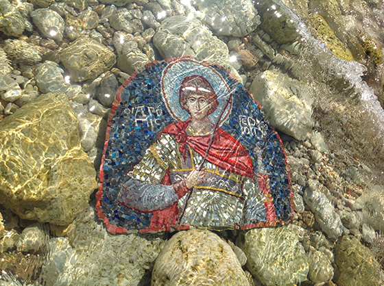 Святой Георгий (мозаика) в Херсонесе. 2018