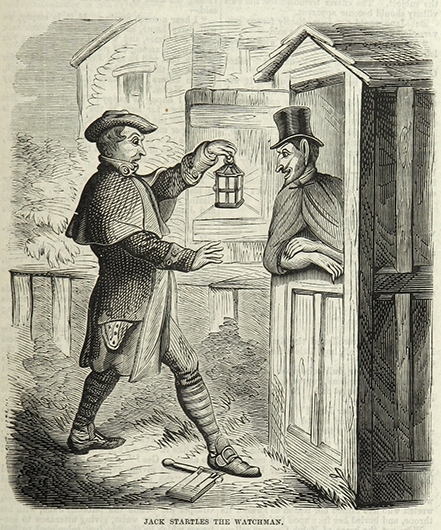 Иллюстрация к роману-фельетону «Джек-прыгун: ужас Лондона» (1867)