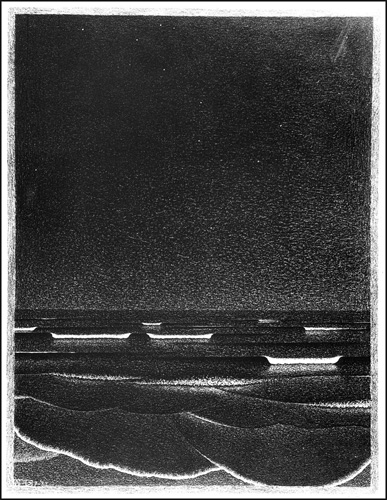 Флюоресцирующее море, 1933