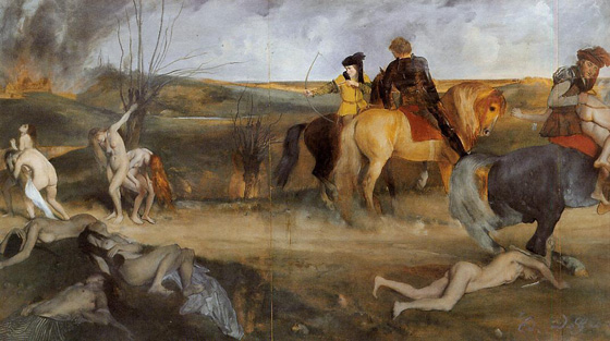 Edgar Degas. «Scene de guerre au Moyen Age»