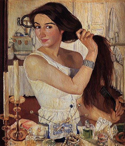 Зинаида Серебрякова. За туалетом. Автопортрет. 1909