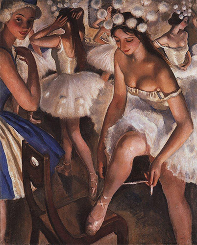 Зинаида Серебрякова. Балетная уборная. Снежинки. 1923