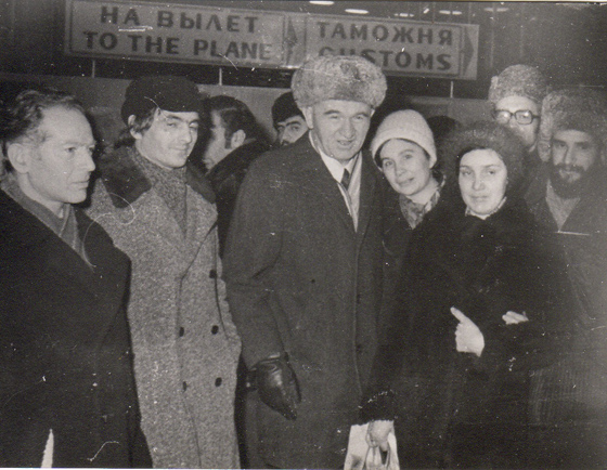 Проводы семьи Григоренко за границу, конец 1977 г. Крайний справа – В. Бахмин
