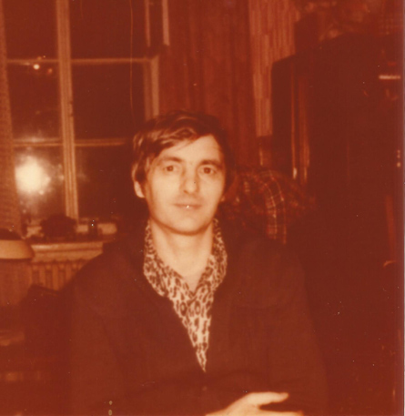 Сергей Ходорович в квартире Александра и Арины Гинзбург, Москва, середина 1970-х