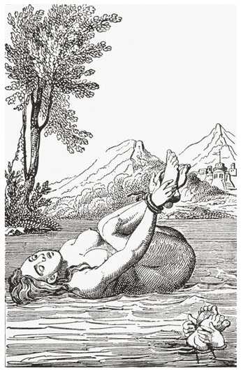 Процесс над ведьмой, резьба по дереву, 16-й век / Illustrierte Sittengeschichte vom Mittelalter bis zur Gegenwart by Eduard Fuchs, 1909