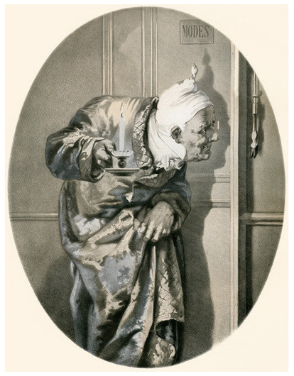 Старик, подглядывающий в замочную скважину / Illustrierte Sittengeschichte vom Mittelalter bis zur Gegenwart by Eduard Fuchs, 1909
